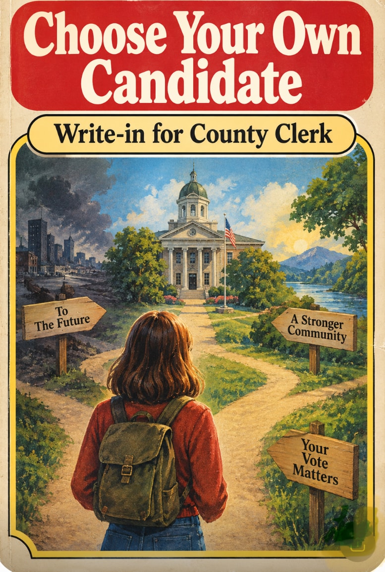 Choose Your Own Candidate — Write-in for County Clerk poster